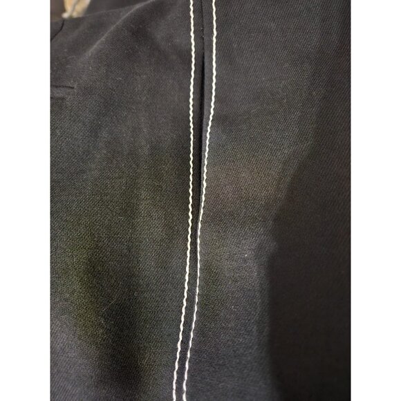 New Boden Cotton Wool Blend Pants Womens 4 Cropped Ankle White Stripe - Picture 2 of 7